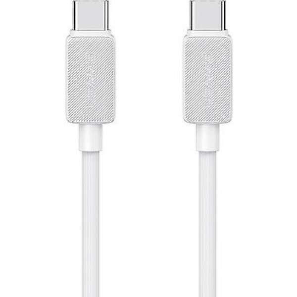 USAMS καλώδιο USB-C σε USB-C US-SJ691, 60W, 480Mbps, 1m, λευκό