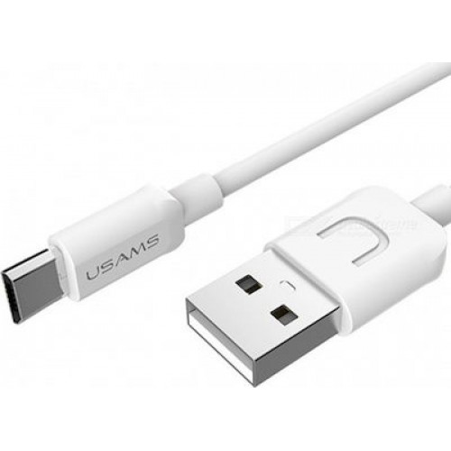 Usams καλώδιο Regular USB 2.0 σε micro USB US-SJ098, 1m , λευκό