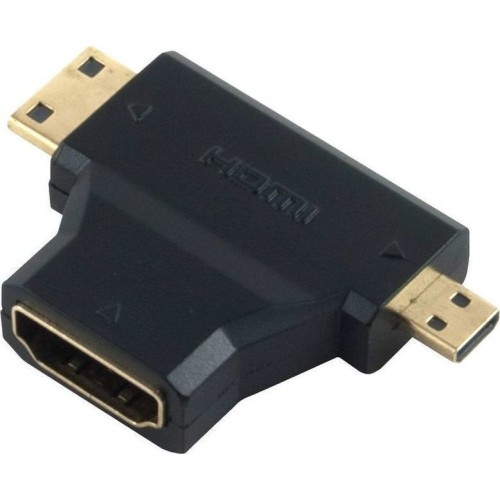 Αντάπτορας HDMI σε Mini HDMI & Micro HDMI ADA-H004, μαύρος