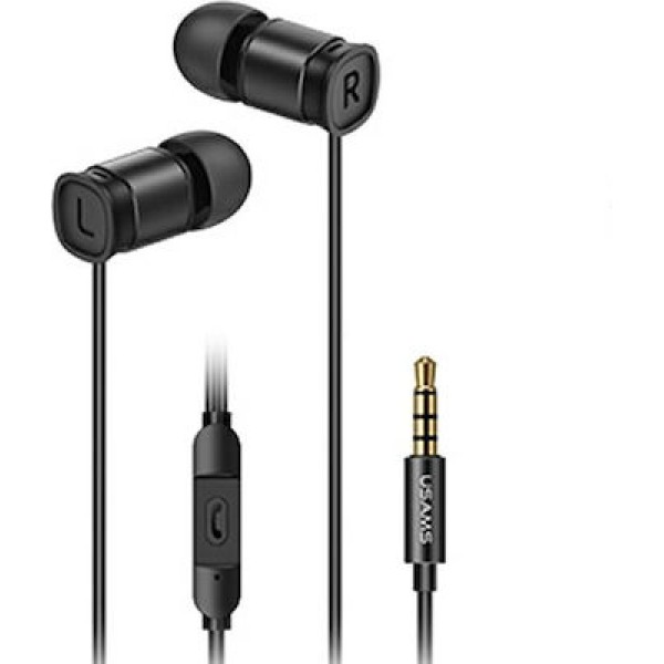Usams EP-46 In-ear Handsfree με Βύσμα 3.5mm Μαύρο 