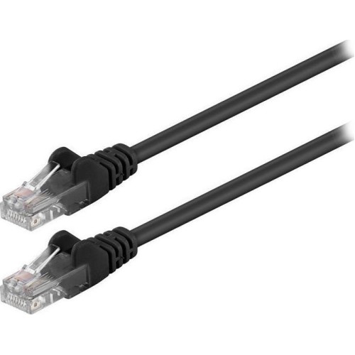 GOOBAY Καλώδιο Δικτύου 68703, CAT 5e U/UTP, CCA, PVC, 0.25m, Μαύρο