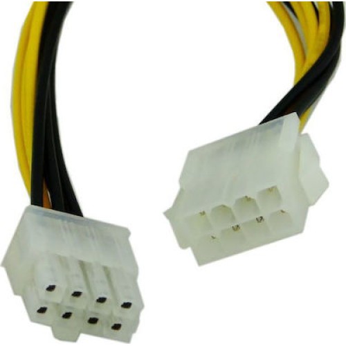 Powertech 8 Pin EPS male - 8 Pin EPS female Cable 0.2m CAB-W008