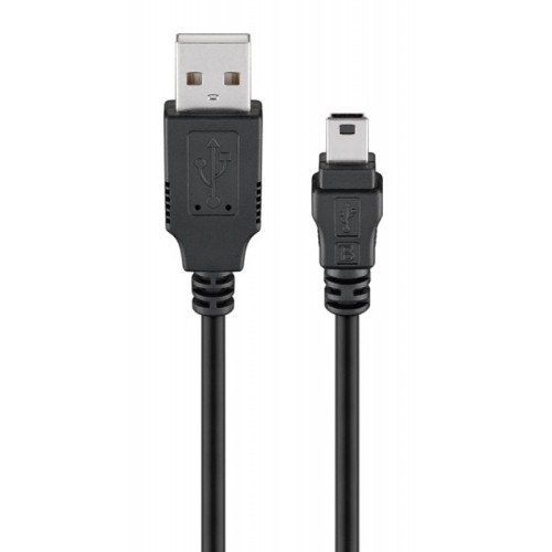 GOOBAY καλώδιο USB σε USB Mini 45740, 480Mbps, 1m, μαύρο