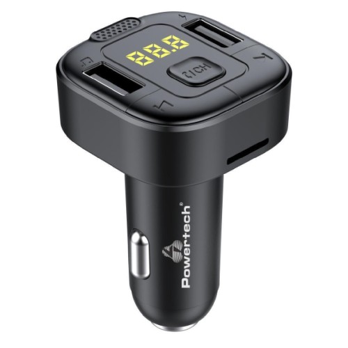 Powertech FM Transmitter Αυτοκινήτου με Bluetooth / MicroSD / USB PT-1028