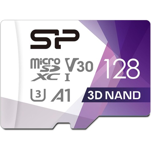 Silicon Power 128GB Micro SDXC Card 4K/HD Υψηλής Ταχύτητας Memory Card με Adapter