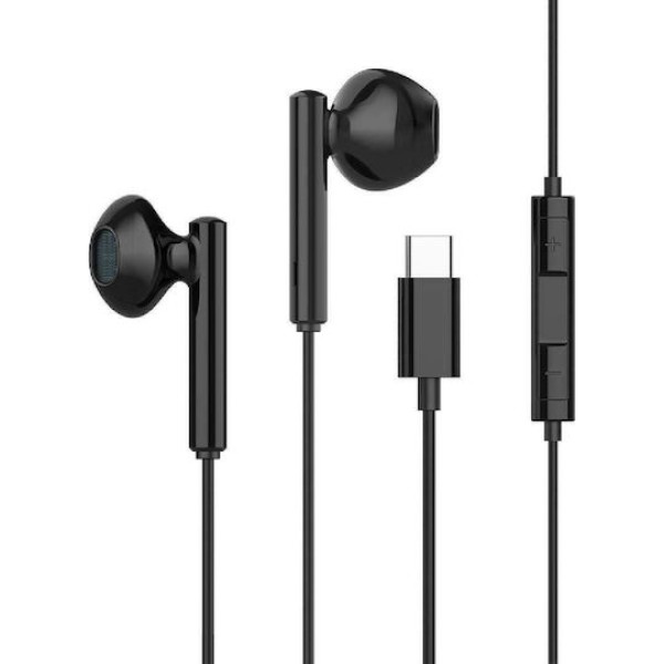 Celebrat G16 Earbuds Handsfree με Βύσμα USB-C Μαύρο