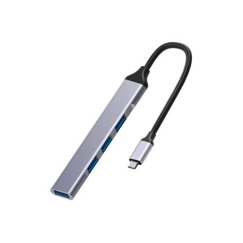 POWERTECH USB hub PT-1114, 4x θυρών, 5Gbps, USB σύνδεση, γκρι