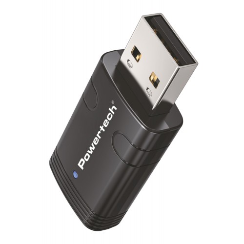 POWERTECH ασύρματος USB αντάπτορας δικτύου & Bluetooth 5.3 PT-1387, 900Mbps WiFi 6