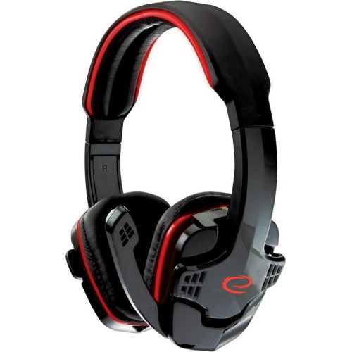 Raven Over Ear Gaming Headset με σύνδεση 2x3.5mm Κόκκινο