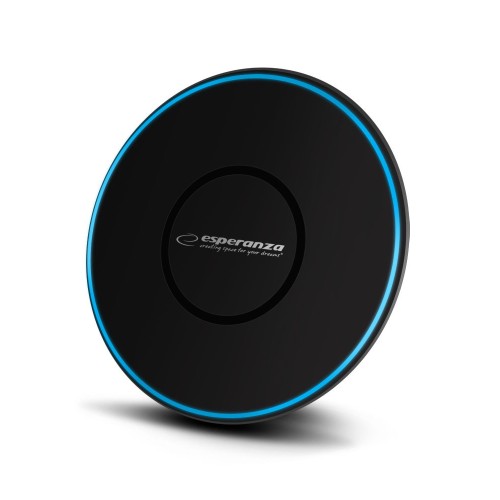 Esperanza Ασύρματος Φορτιστής (Qi Pad) 10W Μαύρος (EZC103)