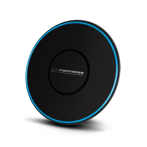 Esperanza Ασύρματος Φορτιστής (Qi Pad) 10W Μαύρος (EZC103)