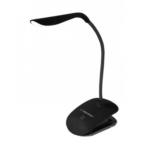 ESPERANZA ELD105W Mimosa Φωτιστικό Γραφείου LED με Ευέλικτο Σωλήνα, Μαύρο