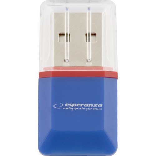EA134 Card Reader USB 2.0 για microSD Μπλε