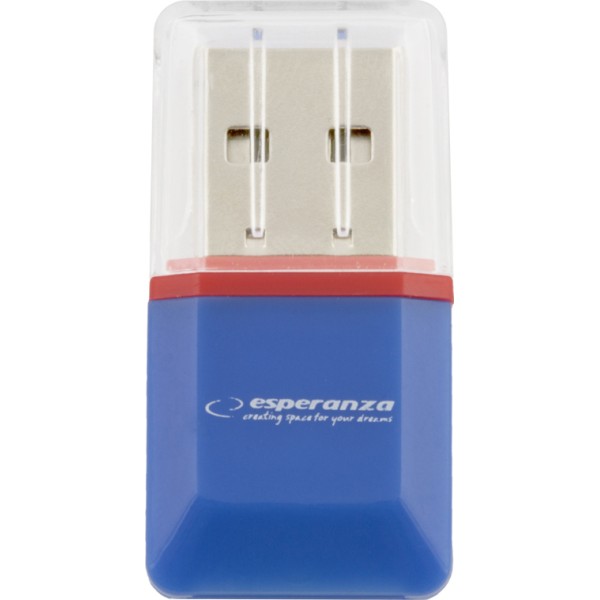 EA134 Card Reader USB 2.0 για microSD Μπλε
