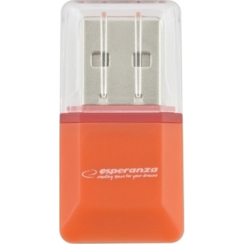 EA134 Card Reader USB 2.0 για microSD Πορτοκαλί