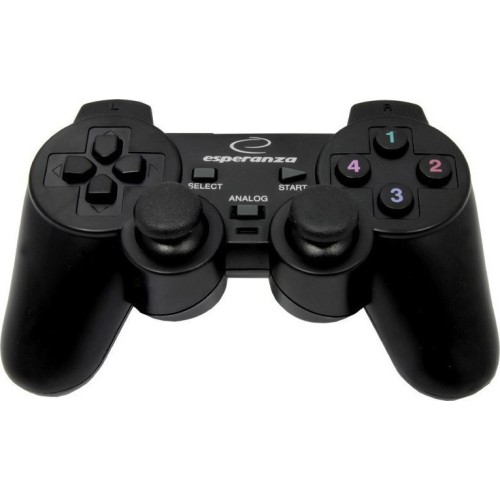 Warrior Ενσύρματο Gamepad για PC Μαύρο
