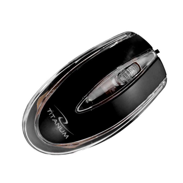  TITANUM MOUSE CORD. 3D OPT. USB LAGENA ΜΑΥΡΟ