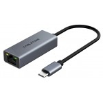 CABLETIME αντάπτορας δικτύου CT-CML100, USB-C, 100Mbps Ethernet, γκρι