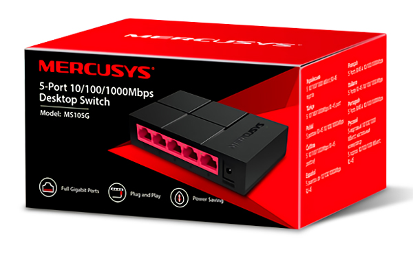 MERCUSYS Desktop Switch MS105G, 5x 10/100/1000 Mbps, Ver. 1 - Image 4