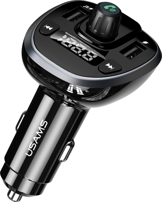 USAMS FM transmitter με οθόνη US-CC115, μα΄΄υρο