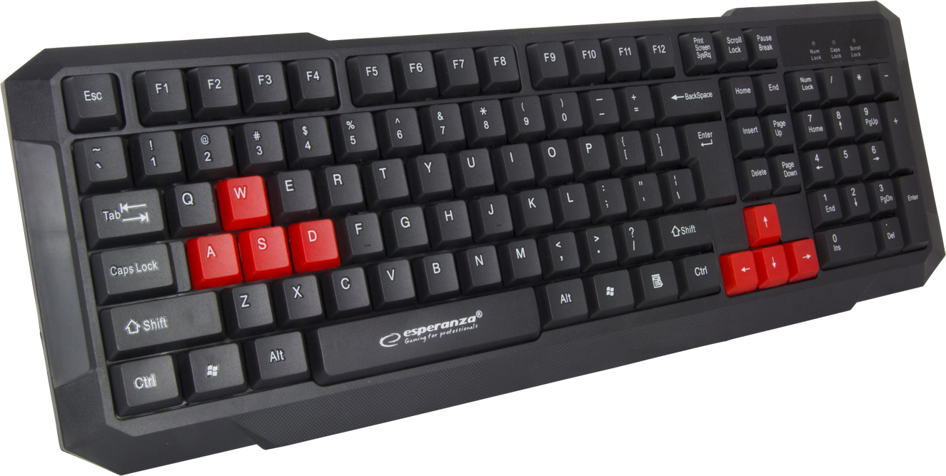 Aspis Gaming Πληκτρολόγιο Κόκκινο (Αγγλικό US)