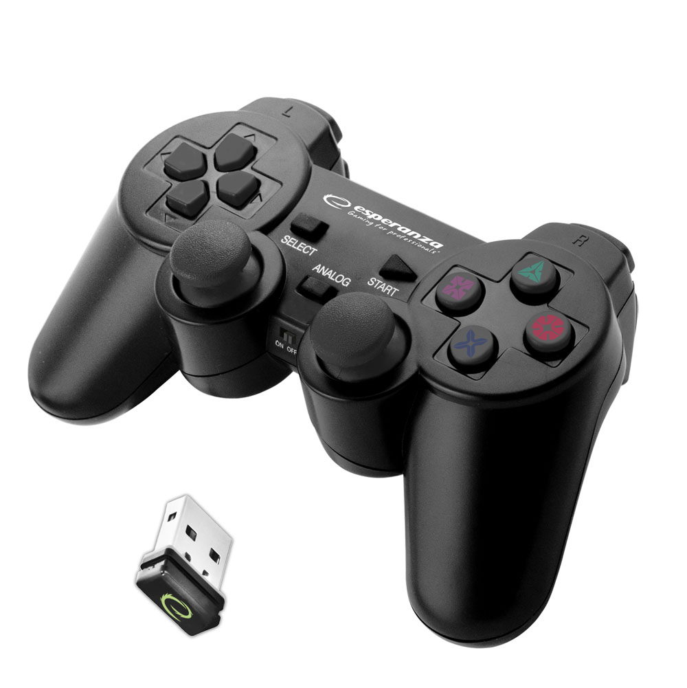 Gladiator Ασύρματο Gamepad για PC Black