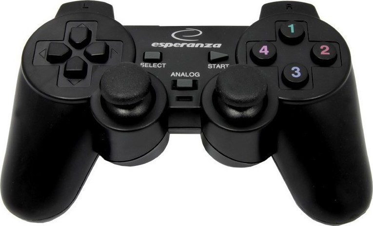 Warrior Ενσύρματο Gamepad για PC Μαύρο