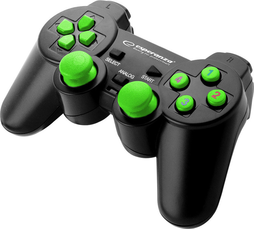 Warrior Ενσύρματο Gamepad για PC Black/Green