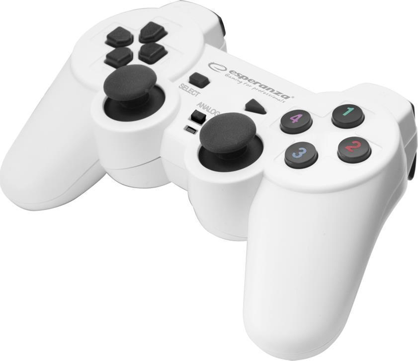 Warrior Ενσύρματο Gamepad για PC White/Black