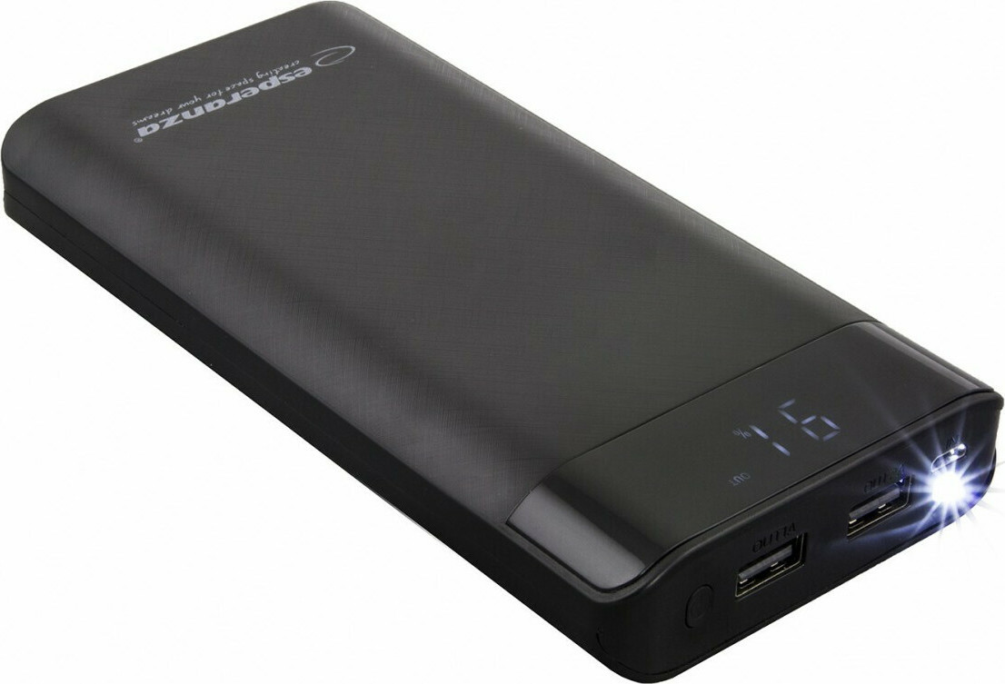 EMP120 Power Bank 17400mAh με 2 Θύρες USB-A Μαύρο