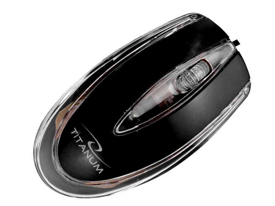 TITANUM MOUSE CORD. 3D OPT. USB LAGENA ΜΑΥΡΟ