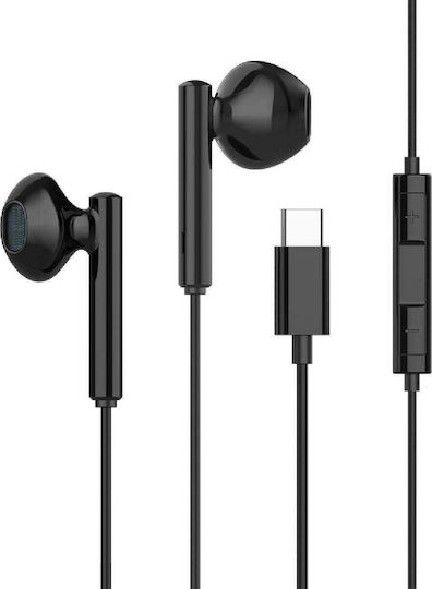 Celebrat G16 Earbuds Handsfree με Βύσμα USB-C Μαύρο